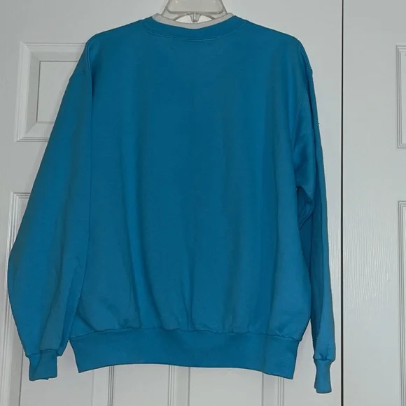 Vintage ⭐️blue winter crewneck sweatshirt - Picture 7 of 7